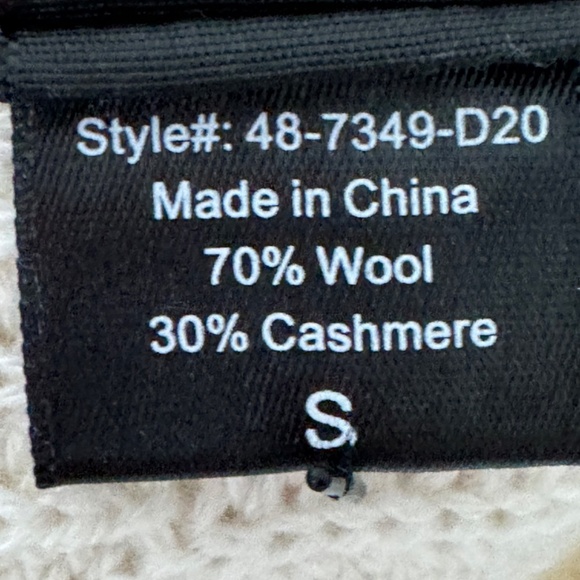 Jenni Kayne Cashmere Wool Cabin Sweater Ivory S - Picture 5 of 6